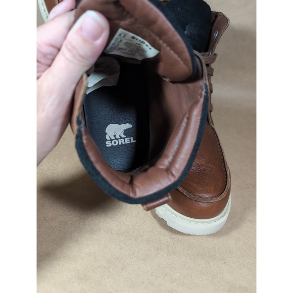 Sorel Madson II Men's 8.5 Moc Toe Ankle Boots Brown Leather Waterproof Chukka - Picture 10 of 12